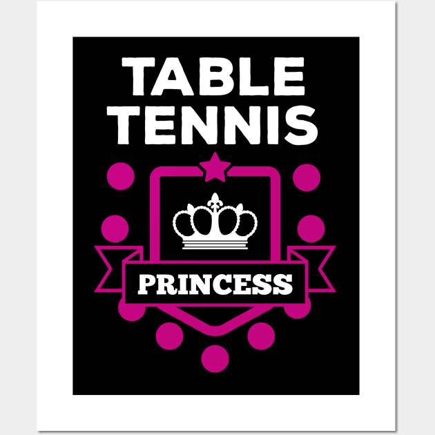 Table Tennis Princess (white) Wall Art by nektarinchen